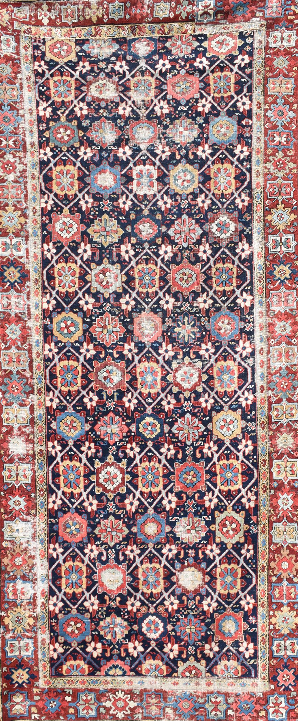 ANTIQUE ORIENTAL HALL RUG, KARABAGH. (1 of 6)