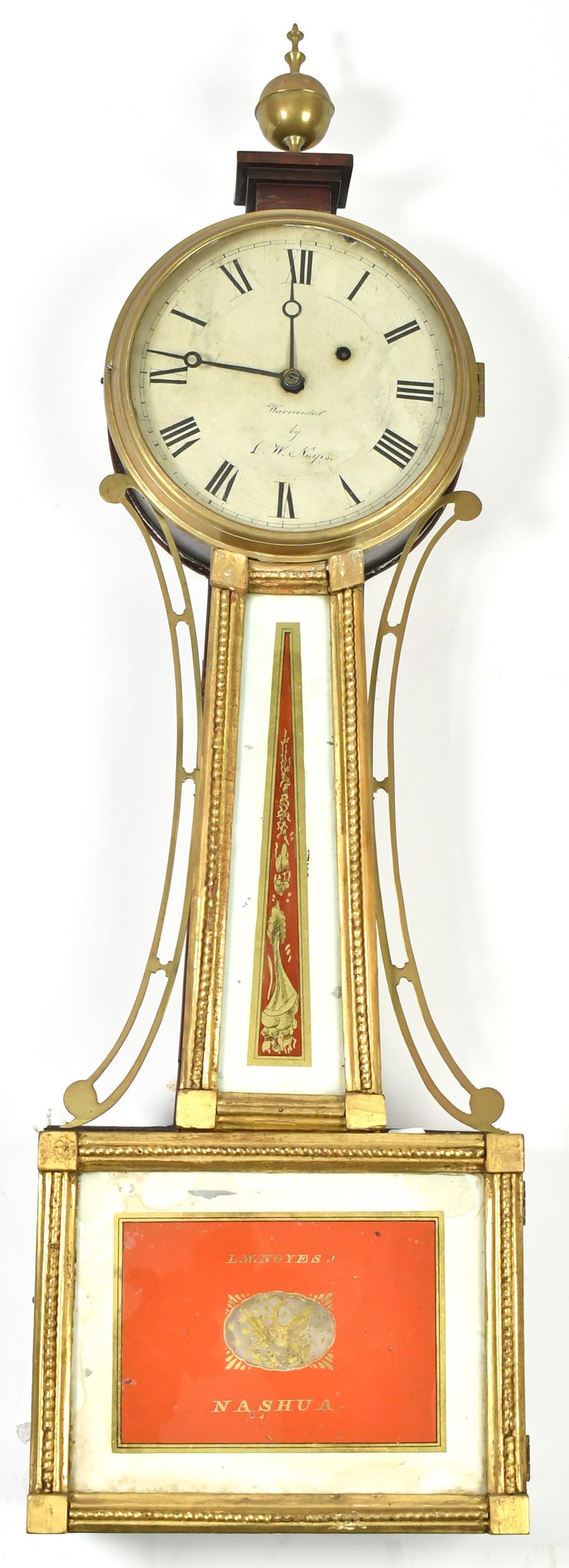 BANJO WALL CLOCK, LW NOYES, NASHUA NEW HAMPSHIRE. (1 of 6)