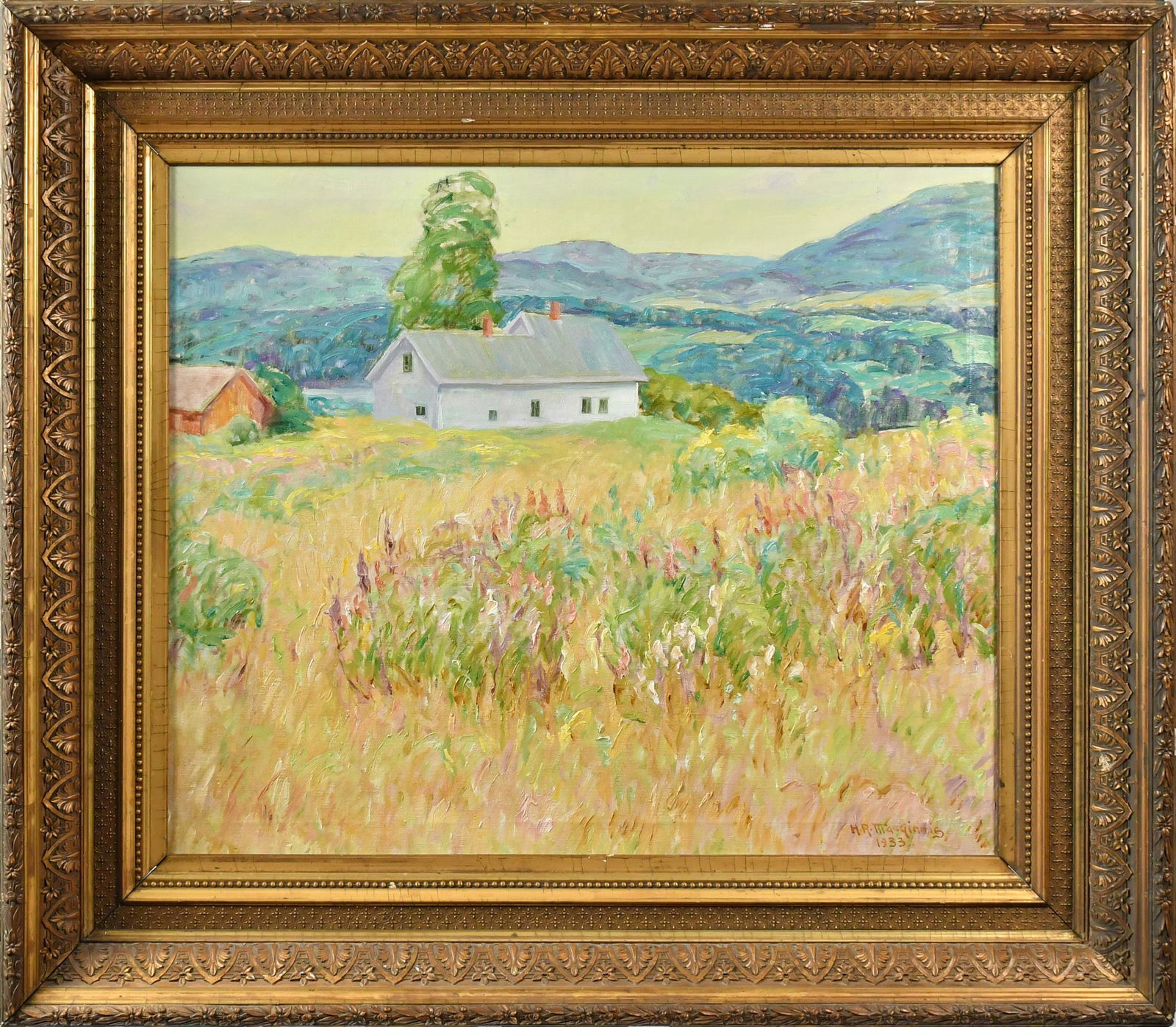 HENRY MACGINNIS, NEW ENGLAND FARM HOUSE, O/C. (1 of 5)