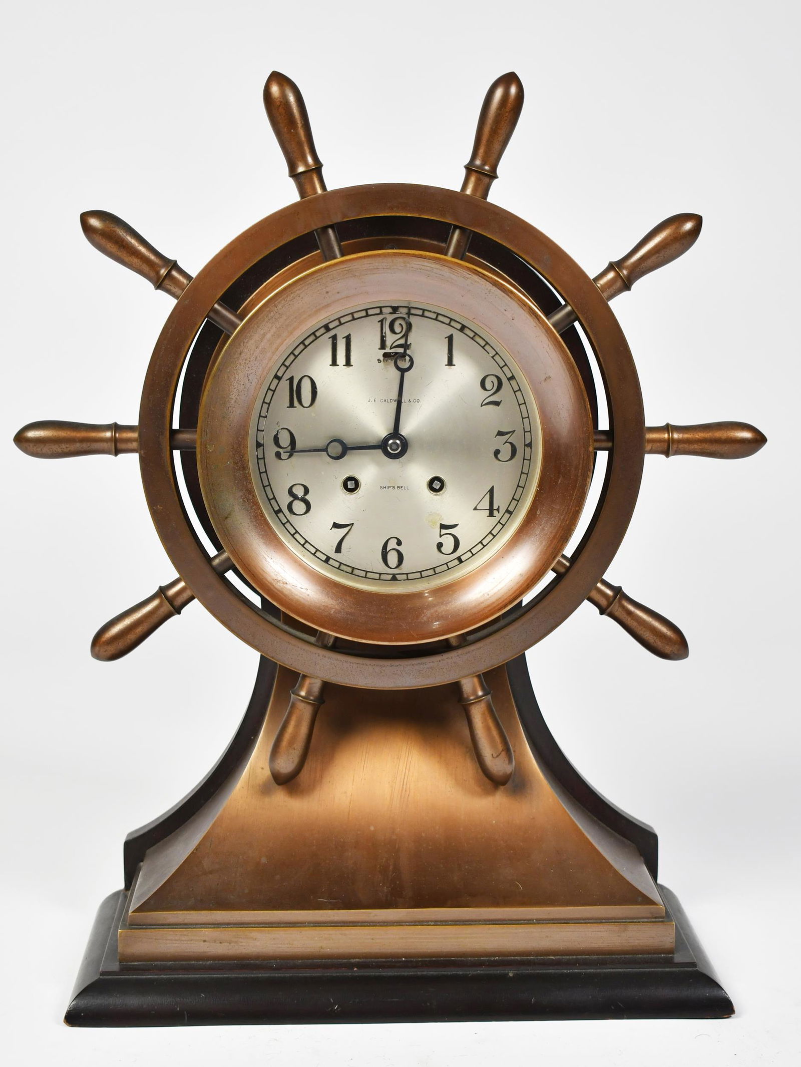 LARGE JE CALDWELL & CO SHIPS CLOCK. (1 of 6)