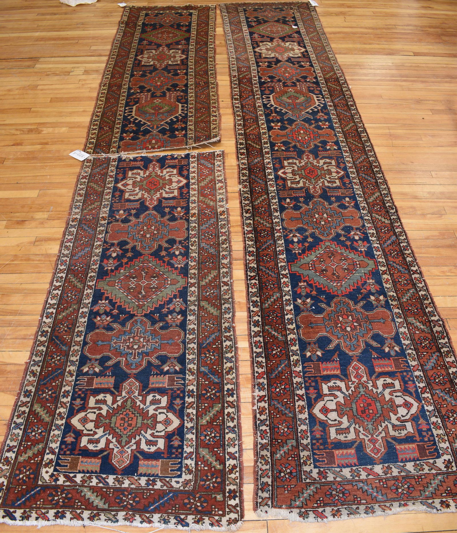 PAIR OF ANTIQUE ORIENTAL RUGS, RUNNERS. (1 of 6)