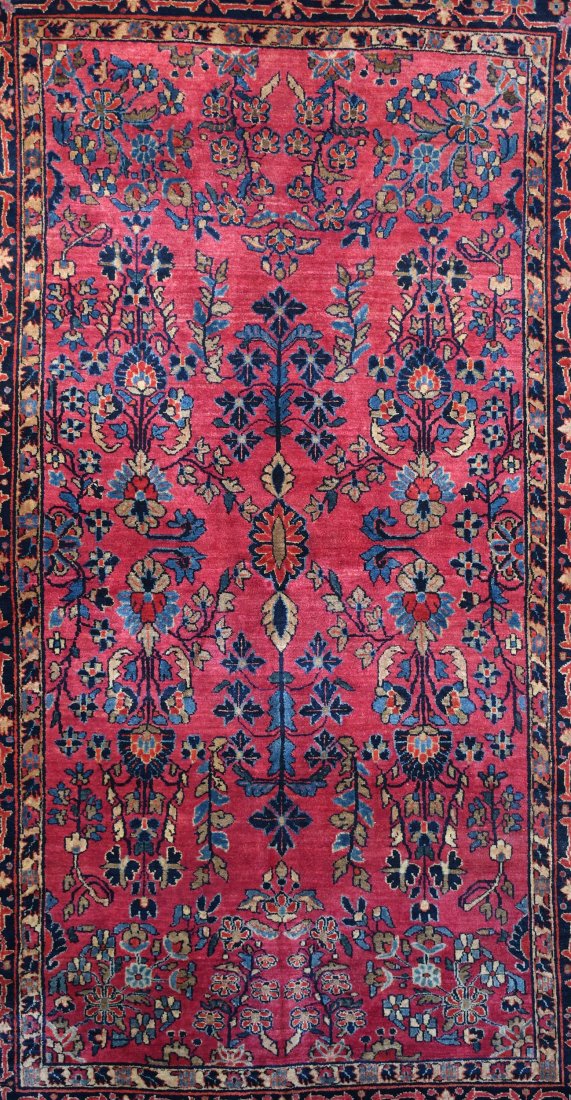 ANTIQUE PERSIAN SAROUK ORIENTAL RUG. (1 of 6)