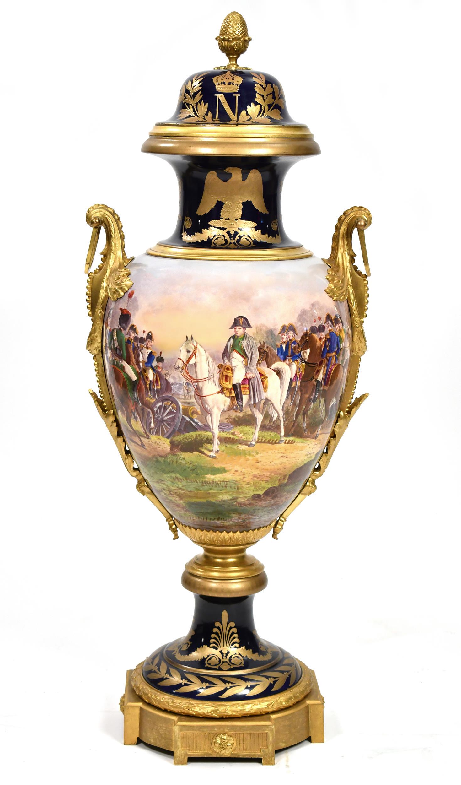 MONUMENTAL SEVRES NAPOLEONIC VASE, H. DESPREZ. (1 of 11)