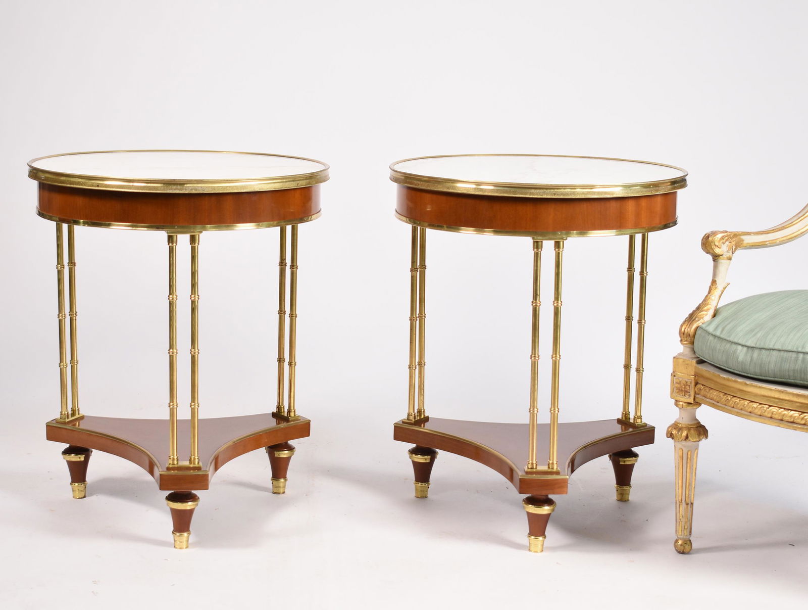 FINE FRENCH STYLE GUEIRDON TABLES. (1 of 8)