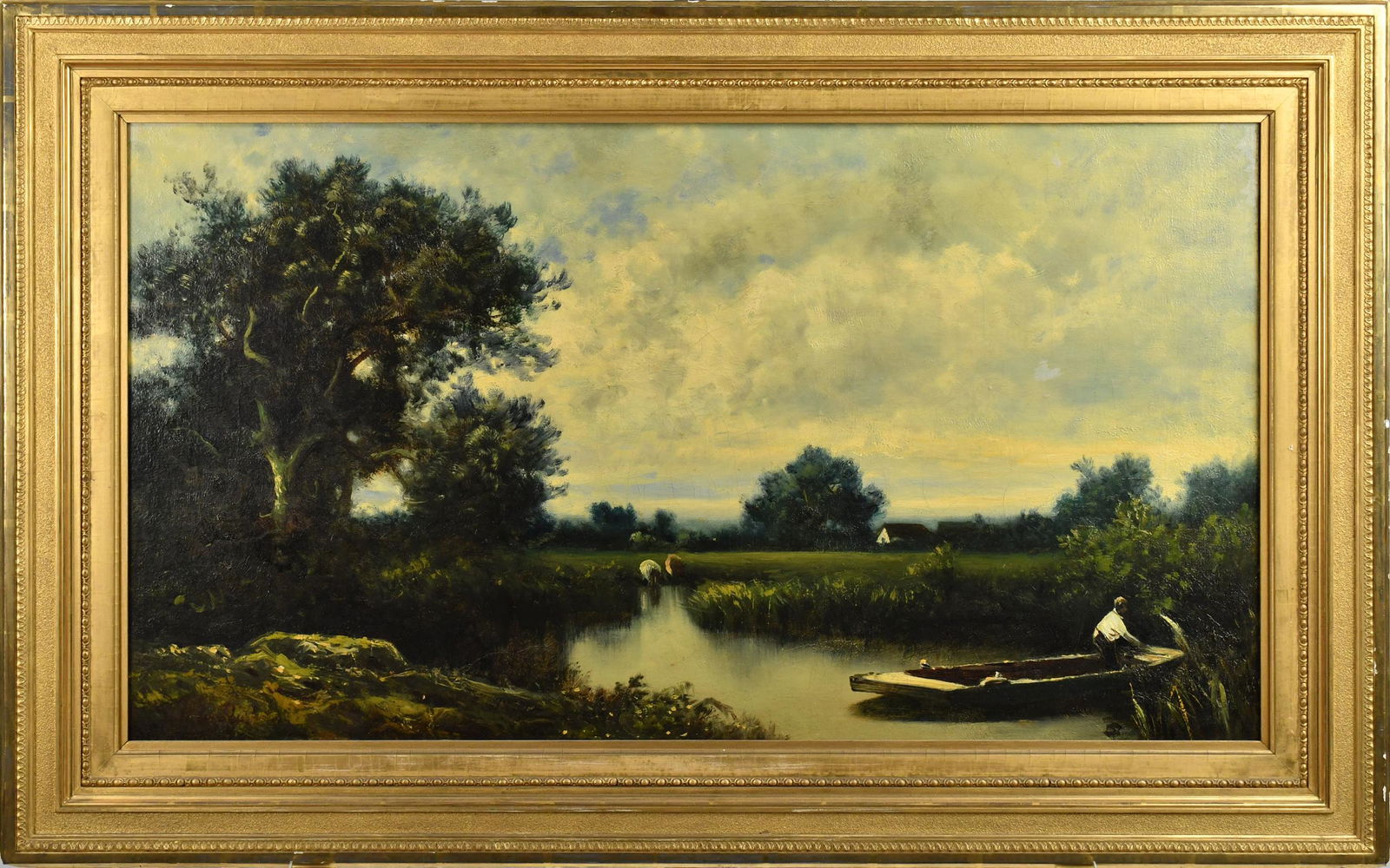 JULES DUPRE, BARBIZON SCHOOL LANDSCAPE, O/B. (1 of 10)