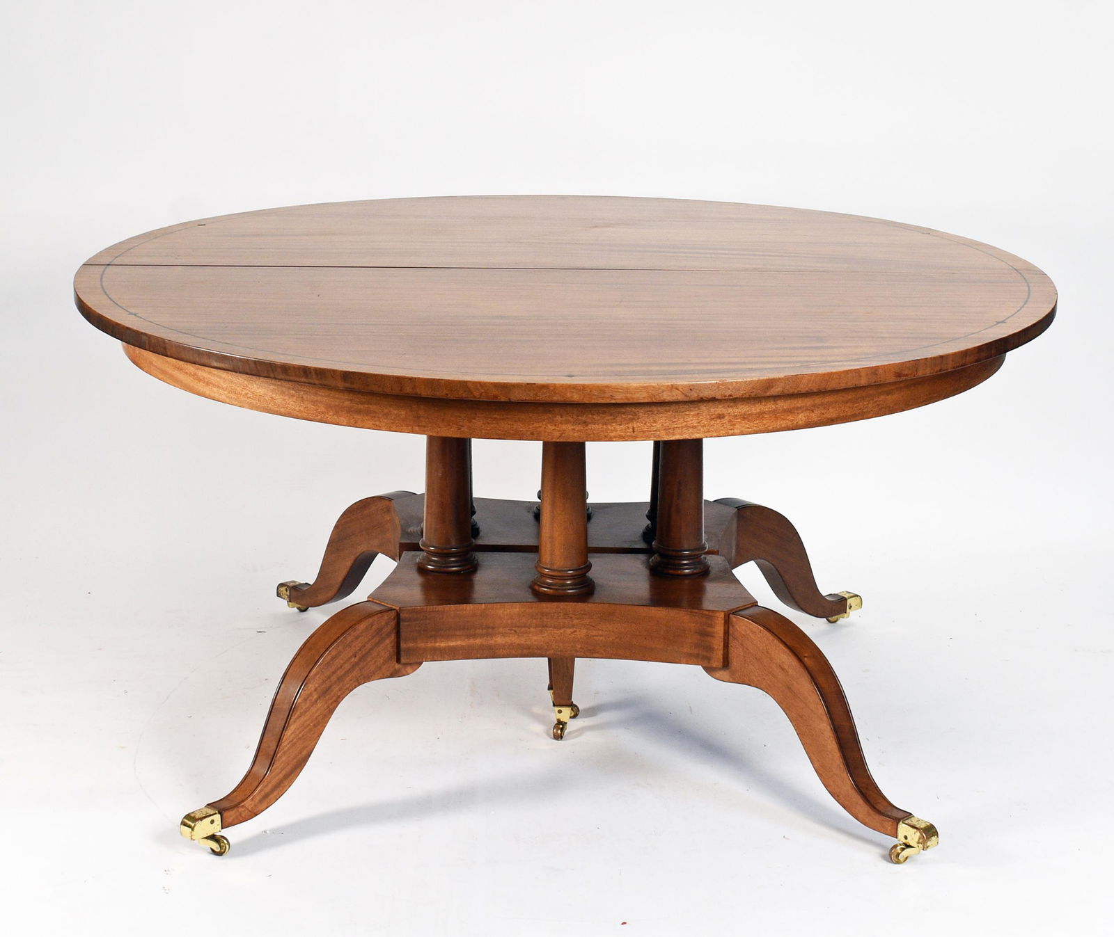 QUALITY CUSTOM MADE MAHOGANY DINING TABLE. (1 of 12)