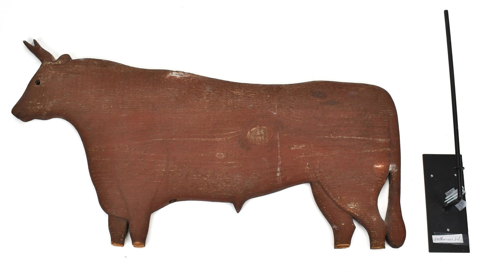 CARVED AND PAINTED BULL WEATHERVANE, AL BACKOFEN PROV. (1 of 6)