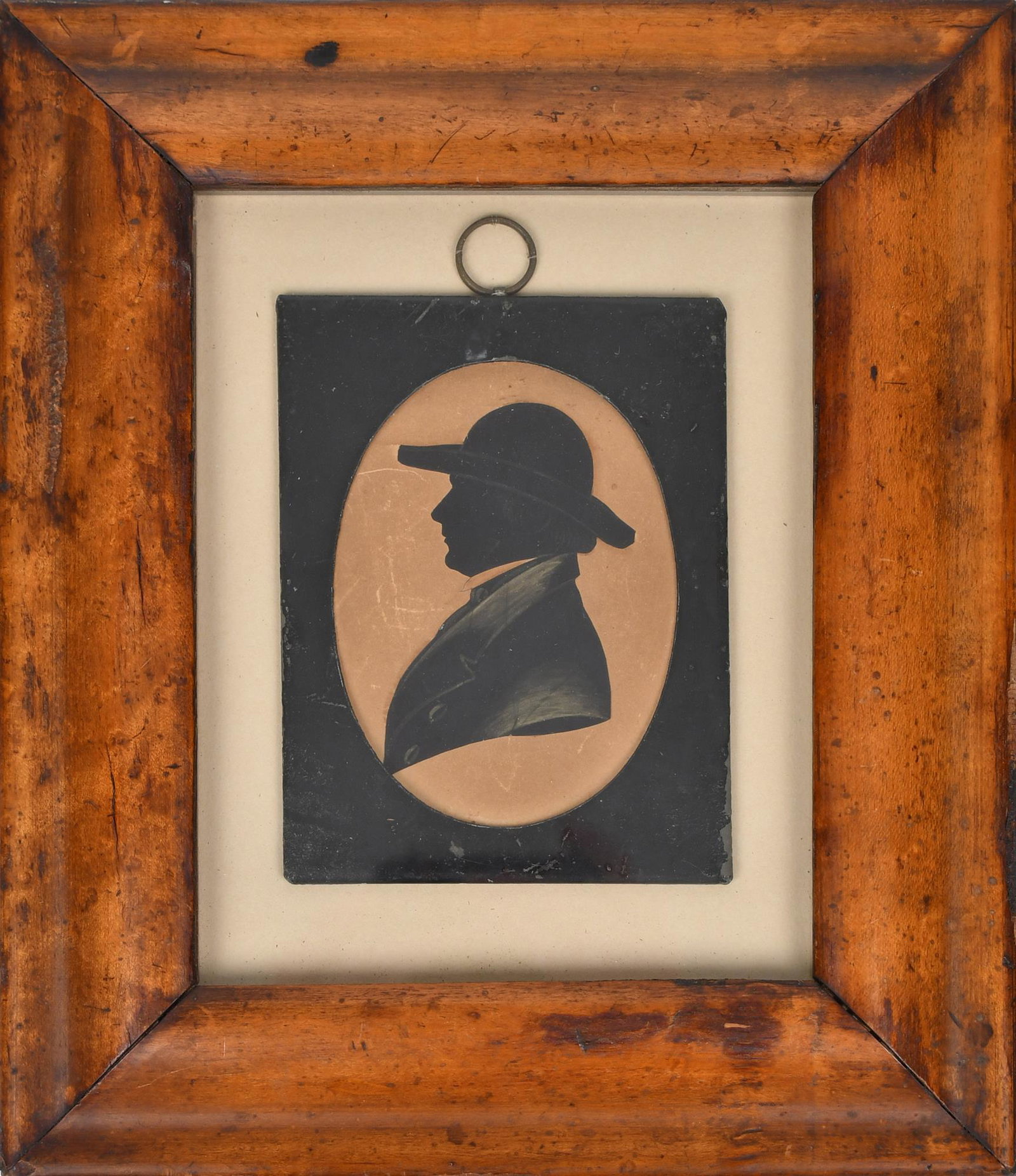 19TH C. AMERICAN SCHOOL SIGNED SILHOUETTE. (1 of 4)