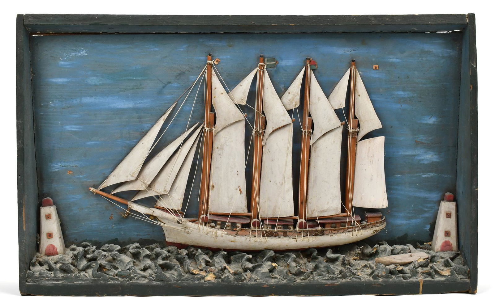 19TH C. SHIPS DIORAMA. (1 of 8)