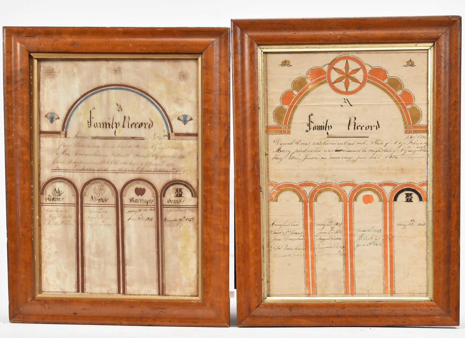 FEDERAL NEW YORK PINKERTON FAMILY FAMILY RECORDS. (1 of 8)