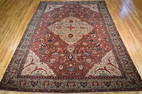 FINE ANTIQUE FARAHAN SAROUK ROOM SIZE RUG.