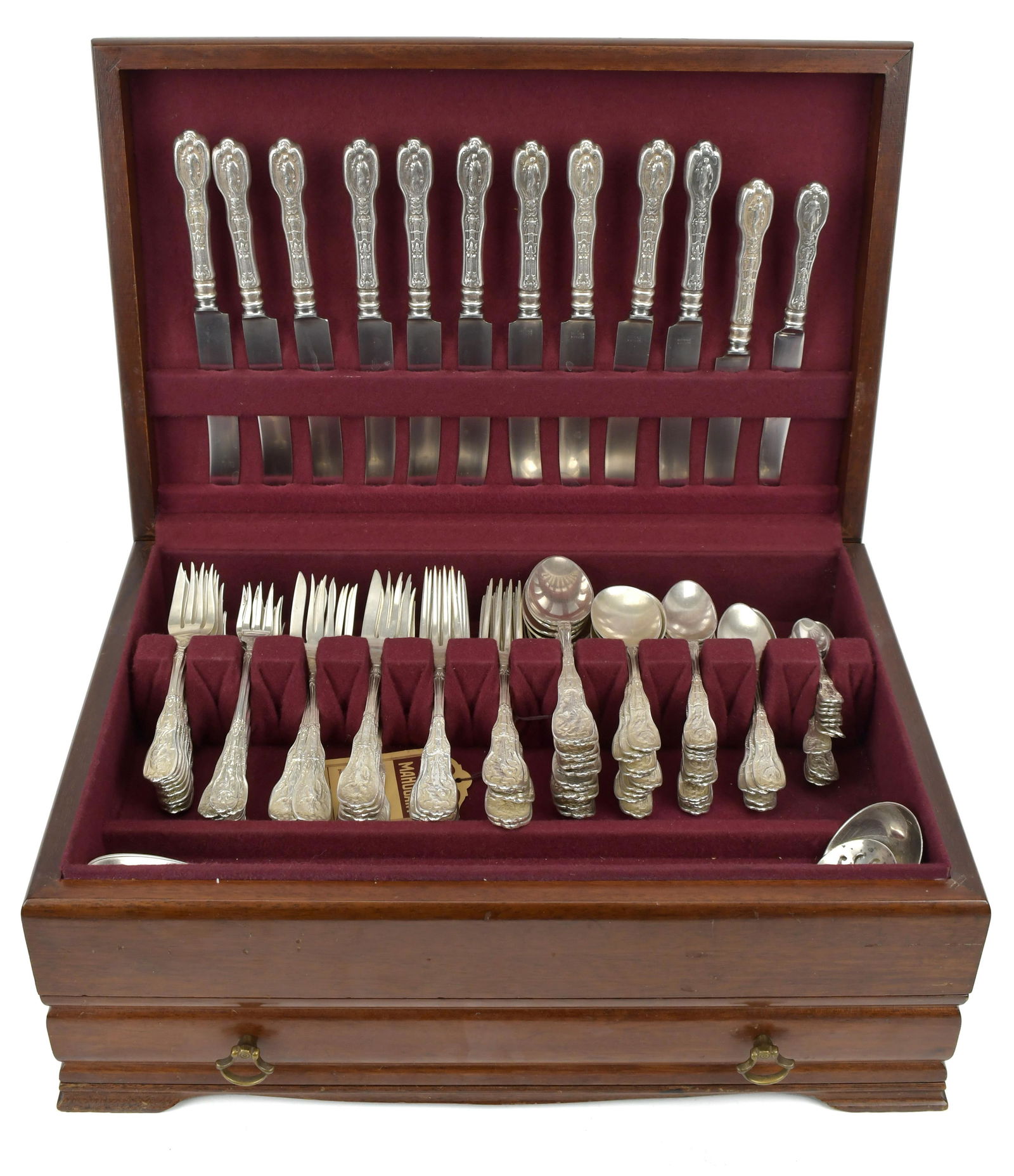 GORHAM MYTHOLOGIQUE STERLING FLATWARE SET, 130PCS. (1 of 9)