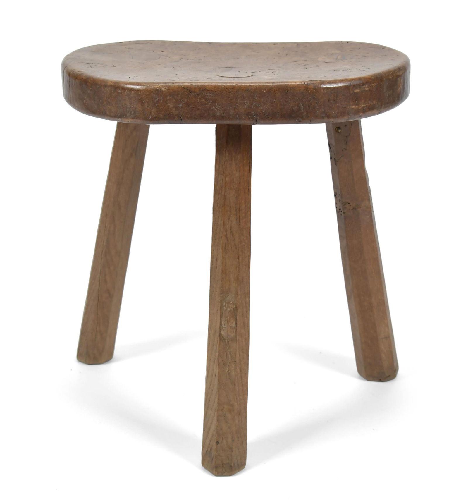 RARE ANTIQUE BURL WOOD STOOL. (1 of 7)