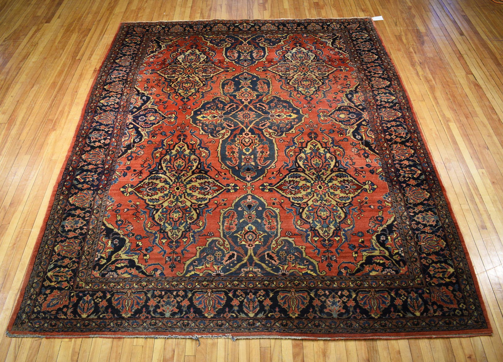 ROOM SIZE ANTIQUE ORIENTAL RUG, 9'1” X 11'7”. (1 of 10)