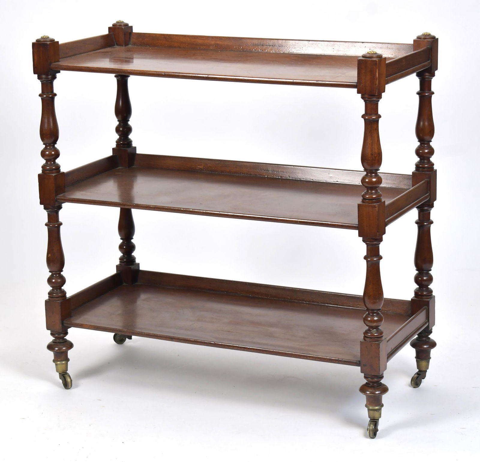 19TH C. ENGLISH MAHOGANY DESSERT TROLLEY. (1 of 11)
