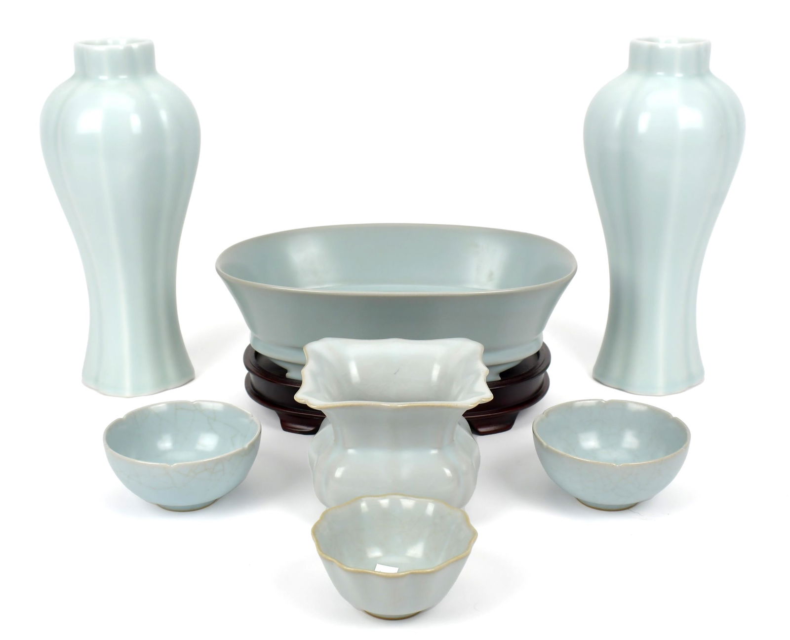 CHINESE CELADON PORCELAIN, 7 PCS. (1 of 9)