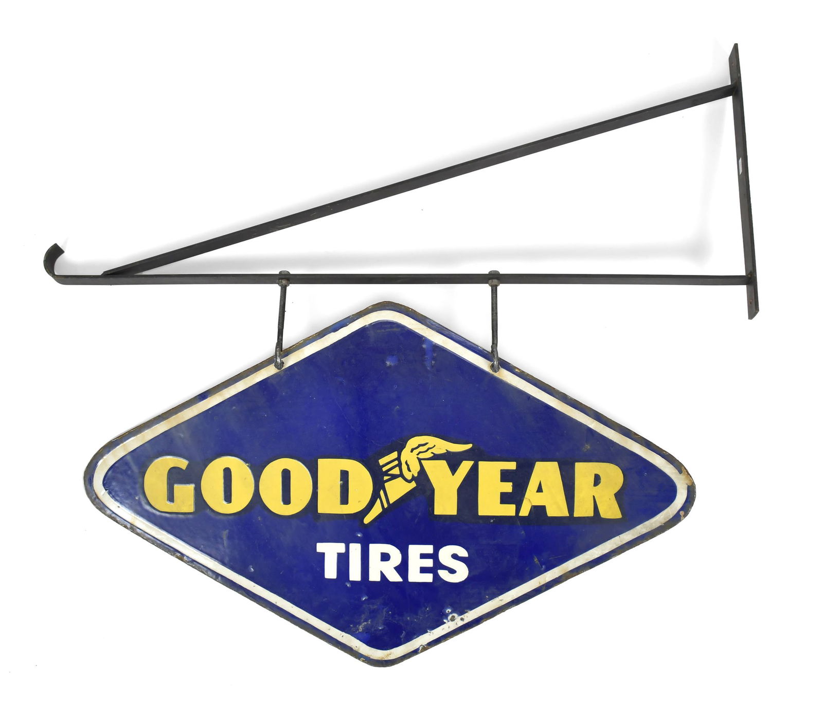DOUBLE SIDED GOODYEAR PORCELAIN SIGN. (1 of 5)