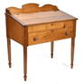 19TH C. AMERICAN CHERRY AND PINE CLERKS DESK.