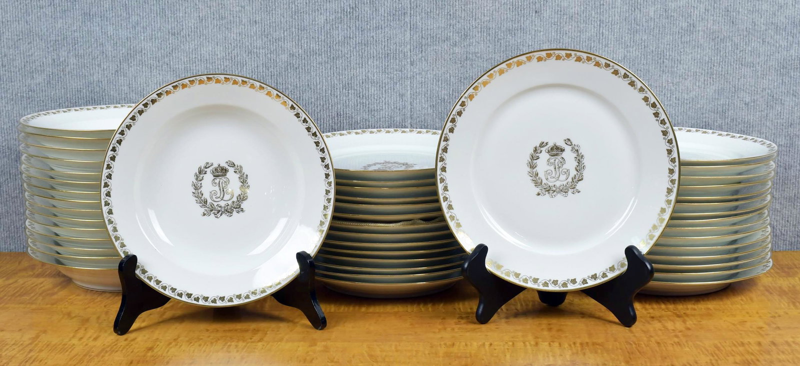 19TH C. SEVRES KING LOUIS PHILIPPE PORCELAIN, 46 PCS. (1 of 10)