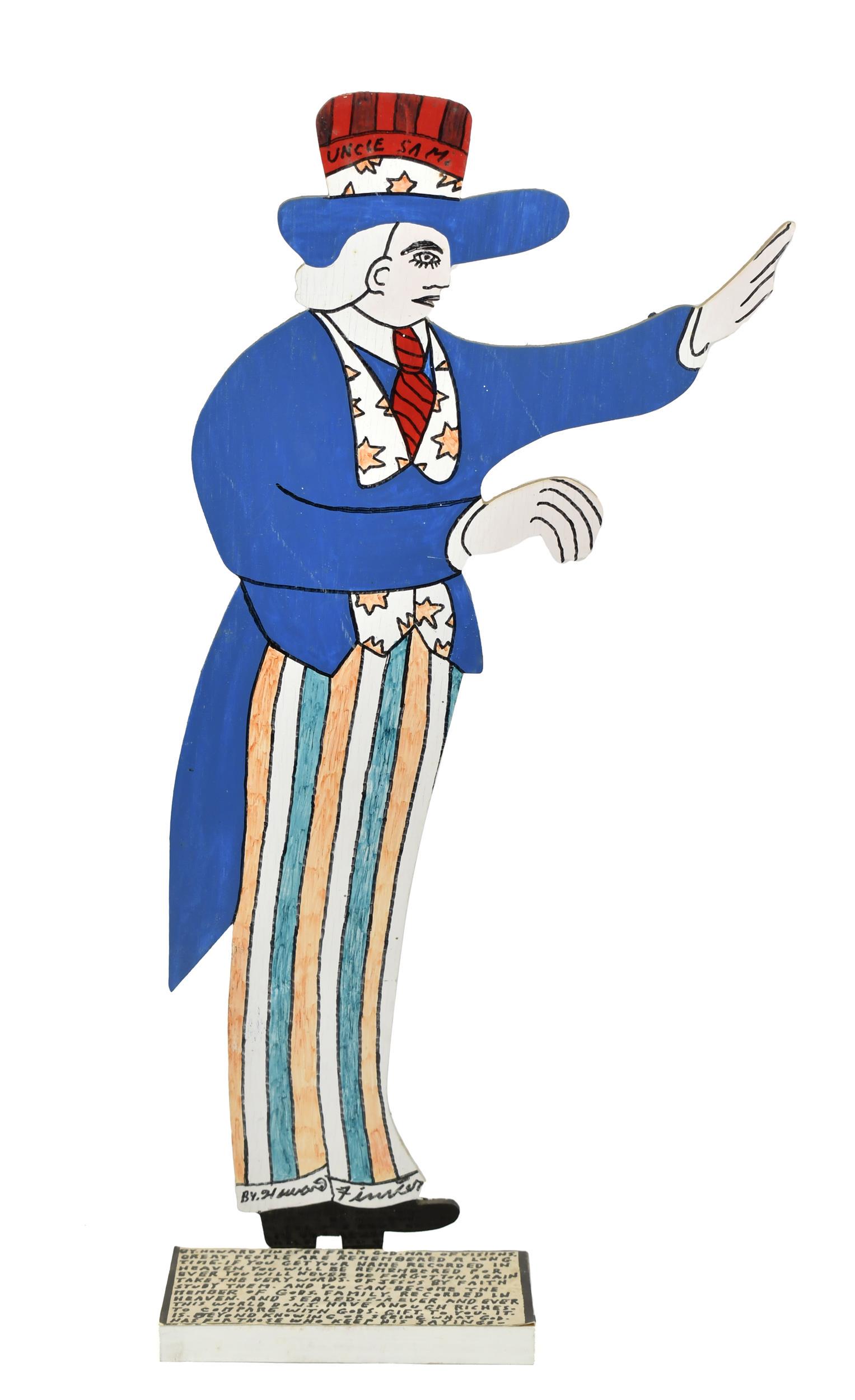 HOWARD FINSTER UNCLE SAM FOLK ART FIGURE. (1 of 8)