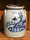 J.E. NORTON BENNINGTON VT STONEWARE DEER CROCK.