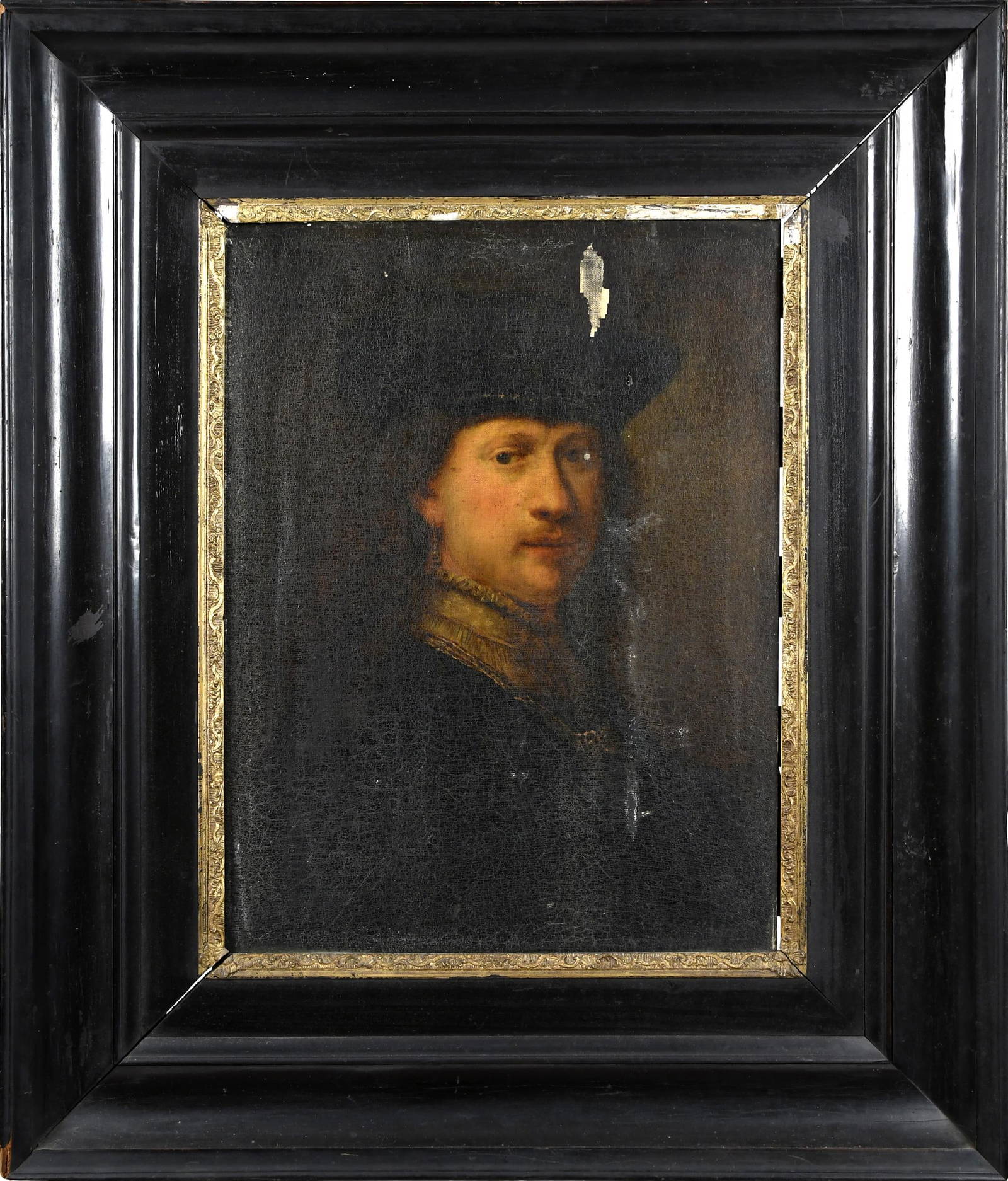Early Portrait Painting Of Rembrandt. Auction