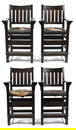 FOUR ANTIQUE GUSTAV STICKLEY BILLIARDS CHAIRS.
