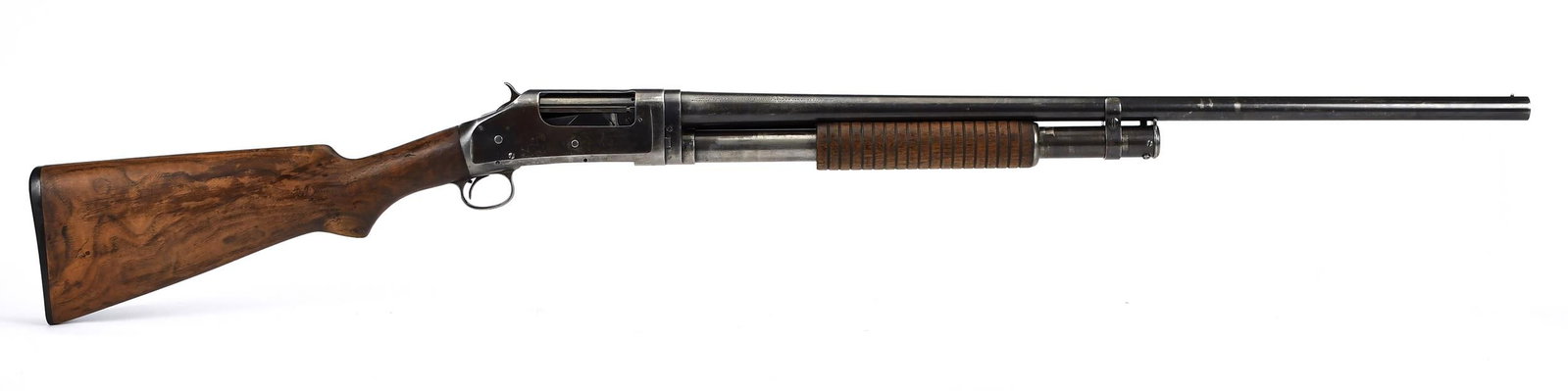 WINCHESTER MODEL 97 PUMP 16 GAUGE.: Vintage Winchester model 97 12 guage pump action shotgun walnut stock. SN 853397 47”L barrel 28”L. T-443. *NICS Background check required unless FFL or C&R exempt, out of state buyers must