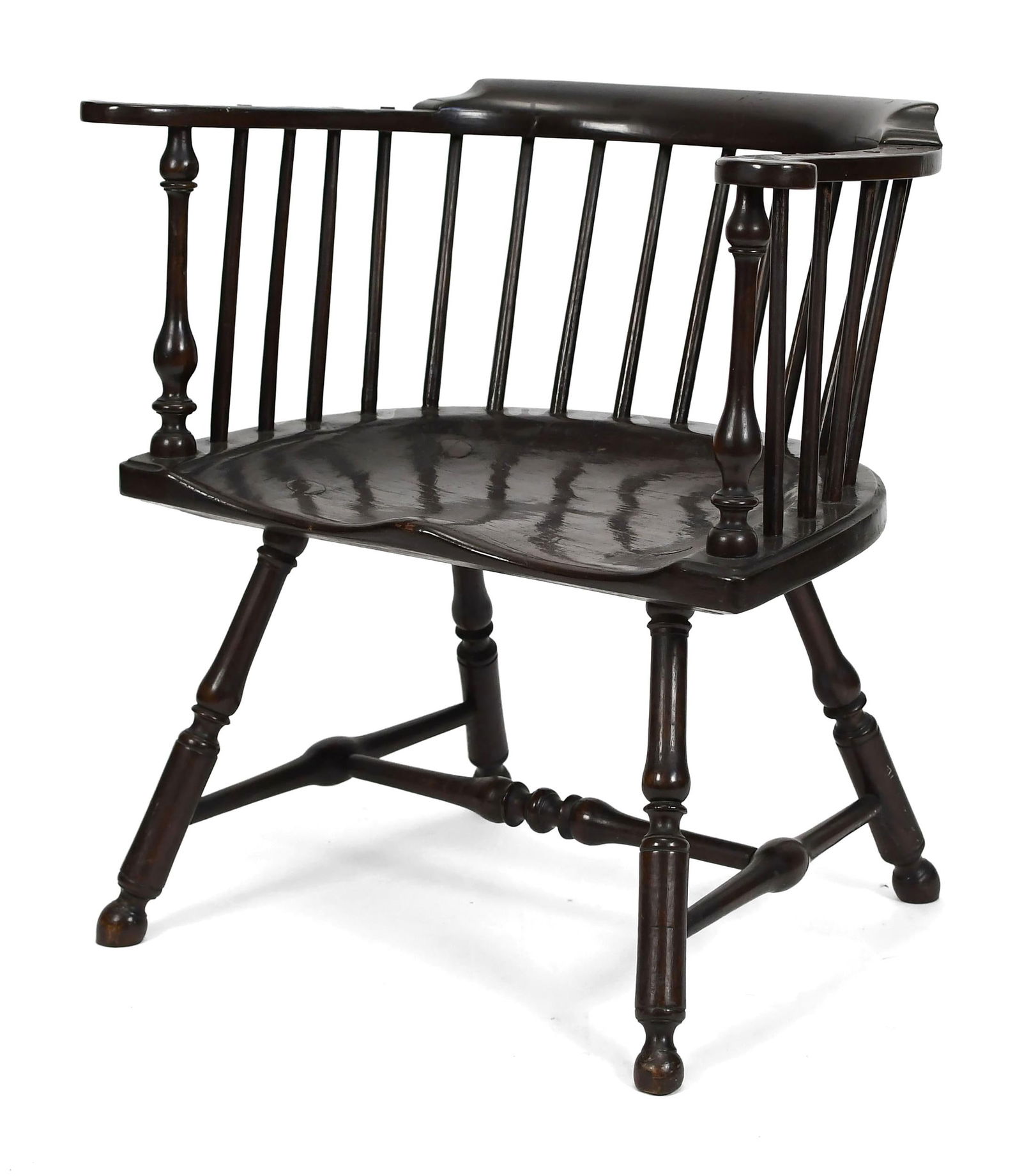 18TH C. PA LOW BACK WINDSOR CHAIR. (1 of 10)