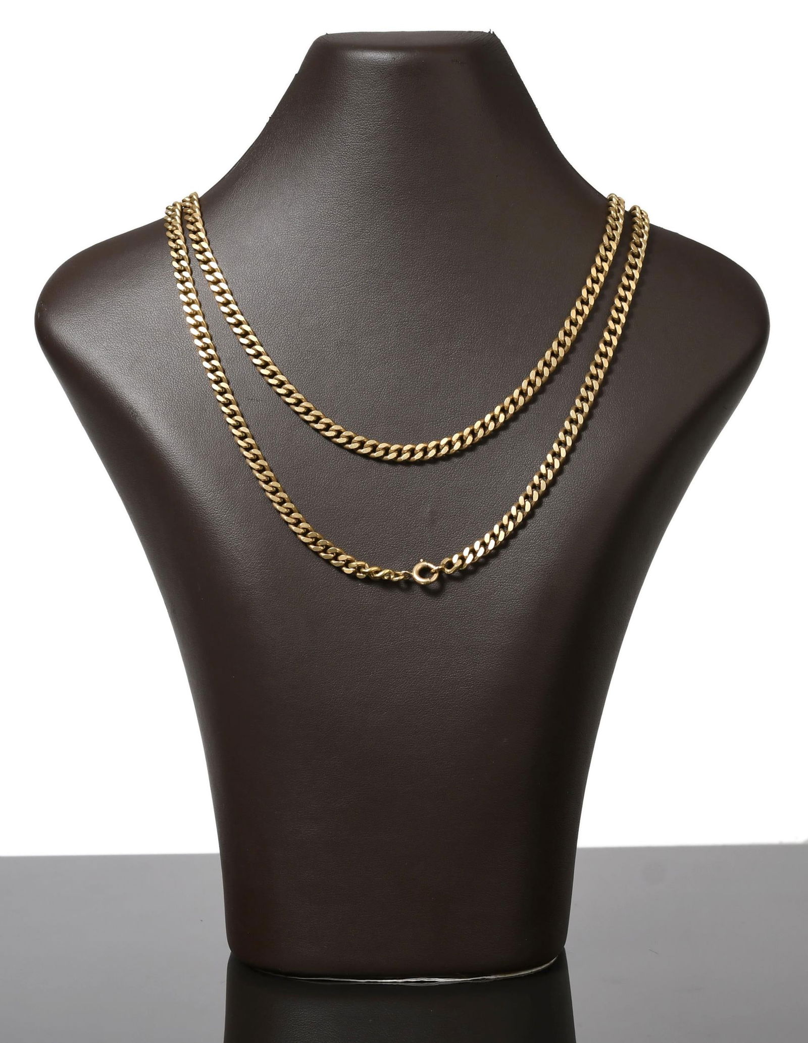 ANTIQUE FRENCH 18K GOLD CURB STYLE CHAIN, 64 GRAMS. (1 of 6)