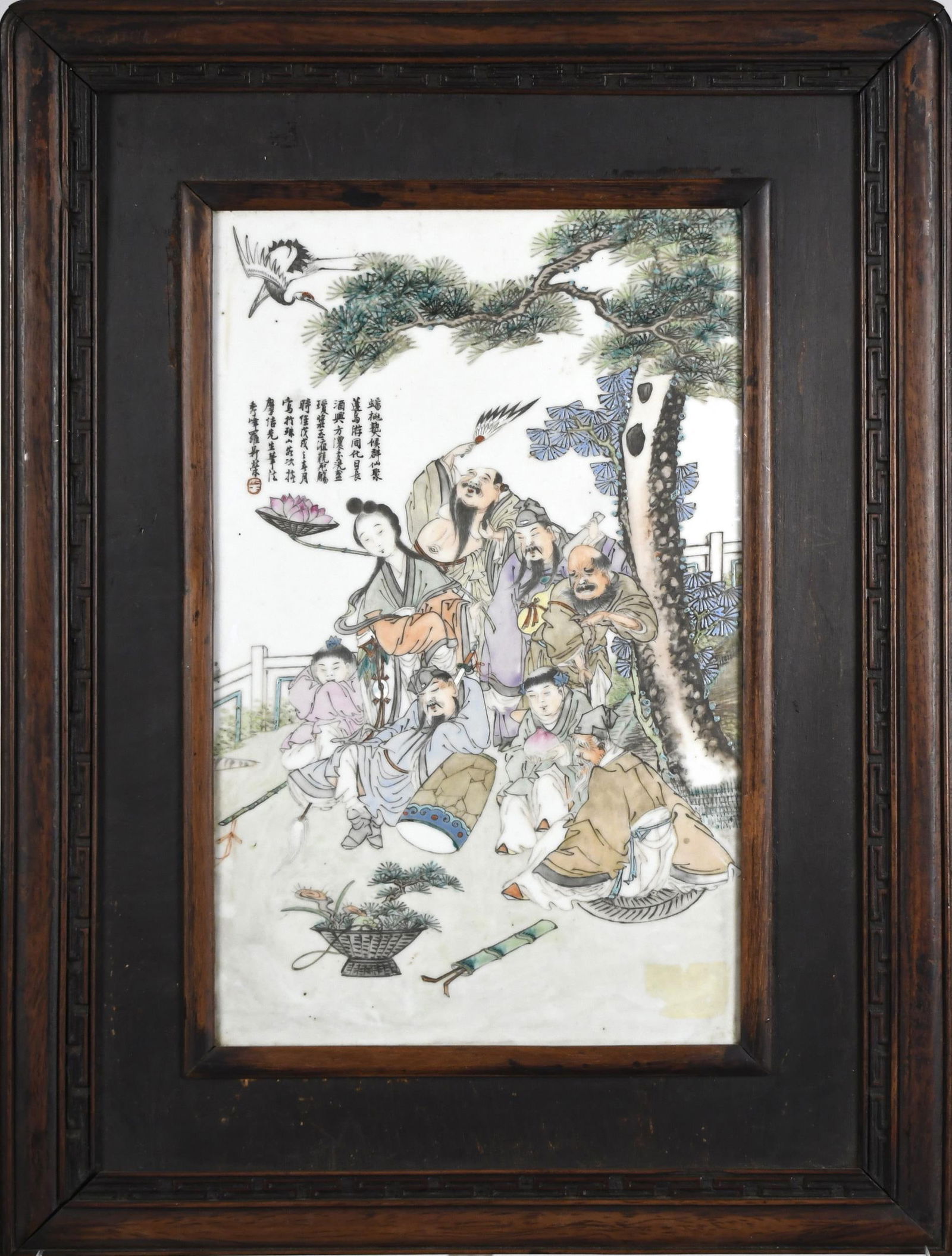 19TH C. CHINESE PORCELAIN PLAQUE. (1 of 5)