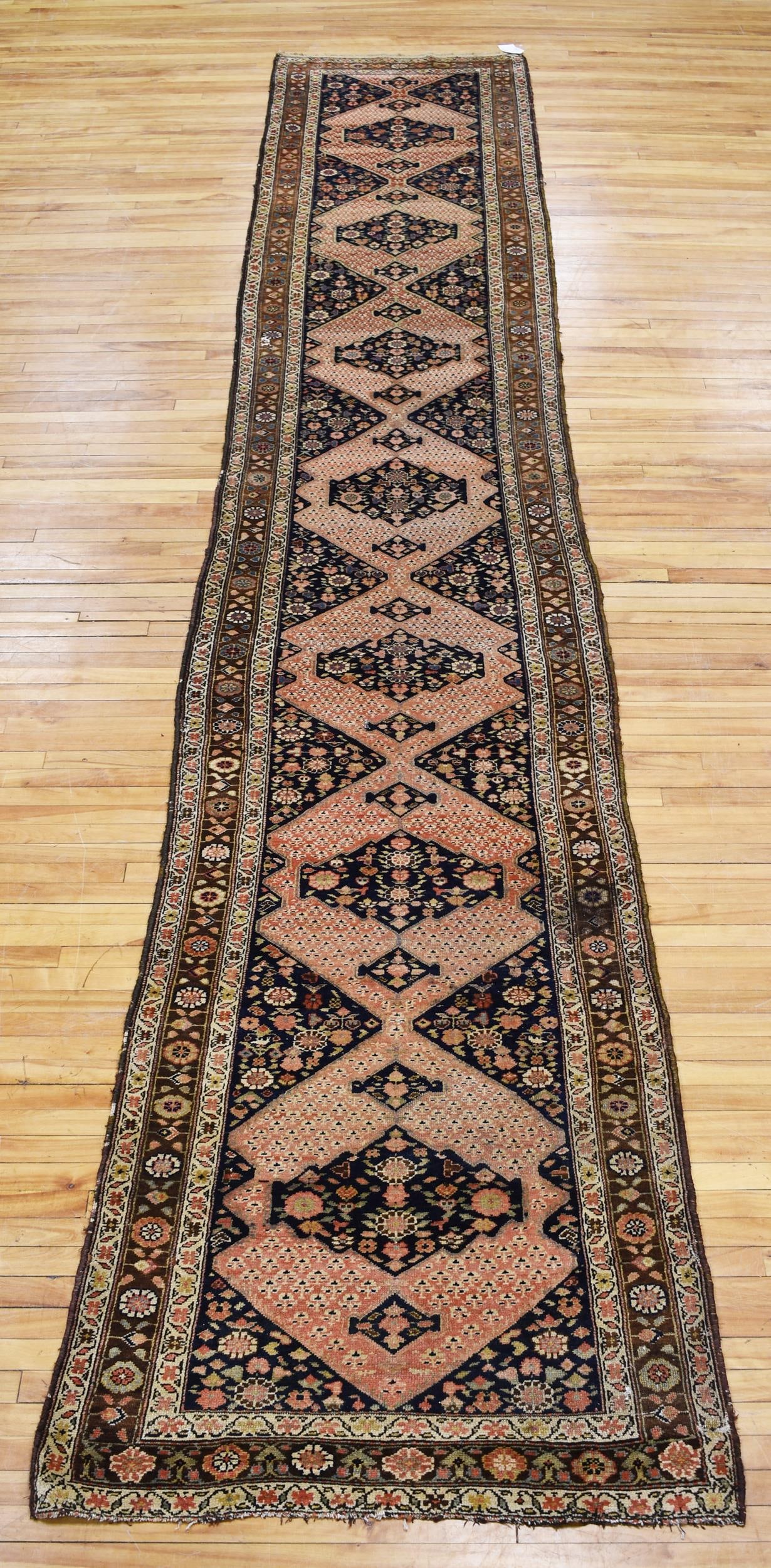 ANTIQUE ORIENTAL RUNNER. (1 of 8)