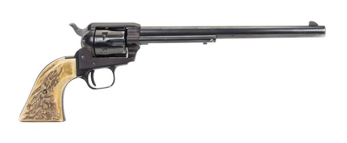 COLT SAA BUNTLINE SCOUT 22 CAL REVOLVER, W/HOLSTER.