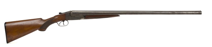 VINTAGE ITHACA 12 GAUGE, SXS SHOTGUN.