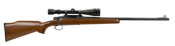 REMINGTON MODEL 788, 22-250 WITH VINTAGE SCOPE.