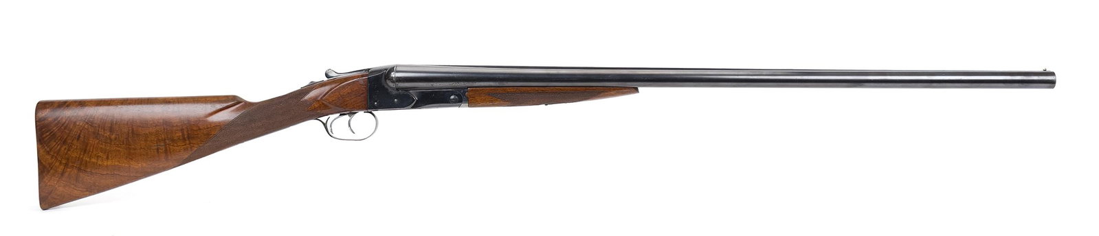 WINCHESTER MODEL 21 SXS 12 GAUGE SHOTGUN.: T-789, Winchester Model 21 SXS 12 gauge shotgun, deluxe model, 30”L barrel, full/modified, serial #101, correct barrel model with non-matching numbers. NICS Background check required unless FFL 