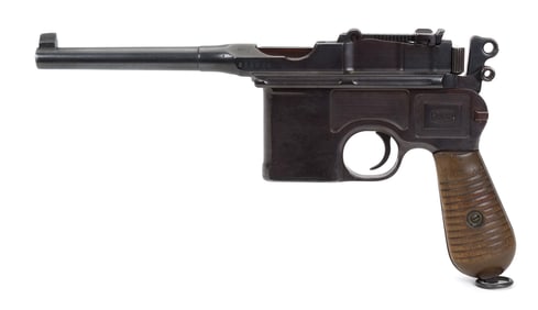 WWI MAUSER C96 BROOMHANDLE PISTOL.