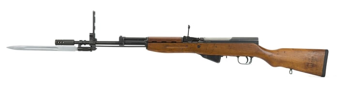 COLD WAR YUGO SKS SEMI AUTO W/FOLDING BAYONET.