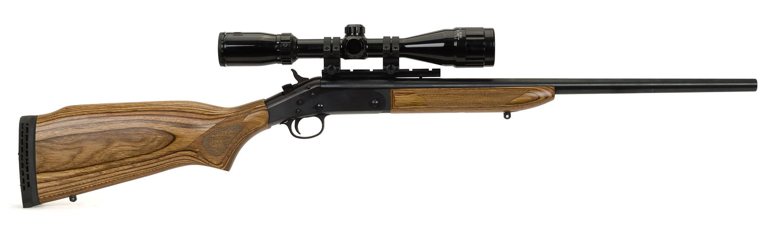 HARRINGTON & RICHARDSON 308 W/SCOPE.: T-638, AKA The handy rifle, Harrington and Richardson Ultra Rifle single shot .308 caliber with break action, 22” barrel. Bushnell scope with mount. Serial #HX230222. NICS Background check requi