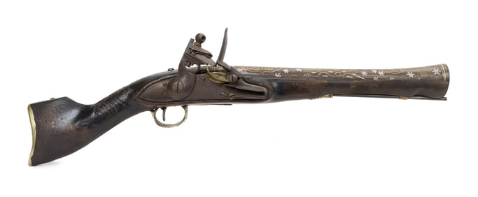 ANTIQUE PIRATE FLINT LOCK BLUNDERBUSS.