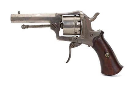 BELGIUM PINFIRE FOLDING TRIGGER REVOLVER.