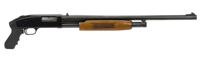MOSSBERG 12 GAUGE SHOTGUN WITH PISTOL GRIP.