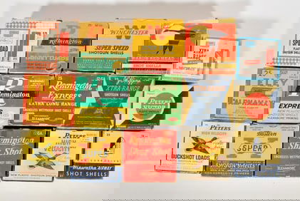 VINTAGE AMMUNITION, SHOTGUN SHELLS, 15 BOXES.