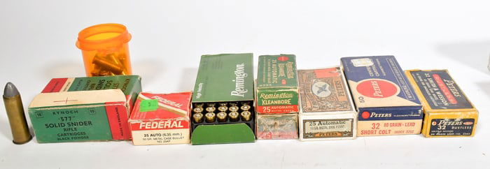 VINTAGE AMMUNITION, 32 CAL. AND MORE.