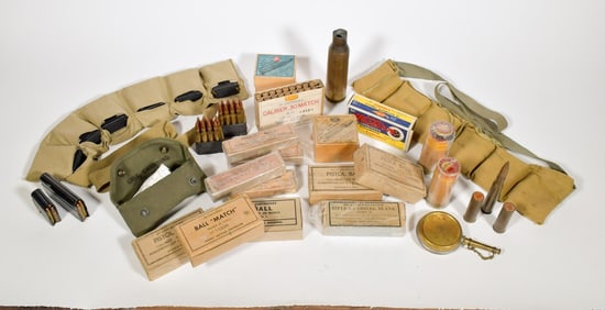 VINTAGE AMMUNITION, 45 CAL. AND OTHER.