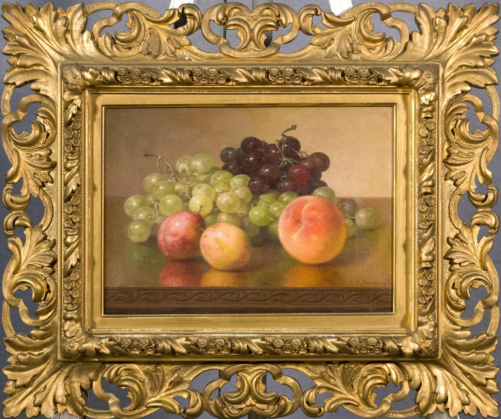 ROBERT SPEAR DUNNING OIL, STILL LIFE WITH FRUIT. (1 of 10)