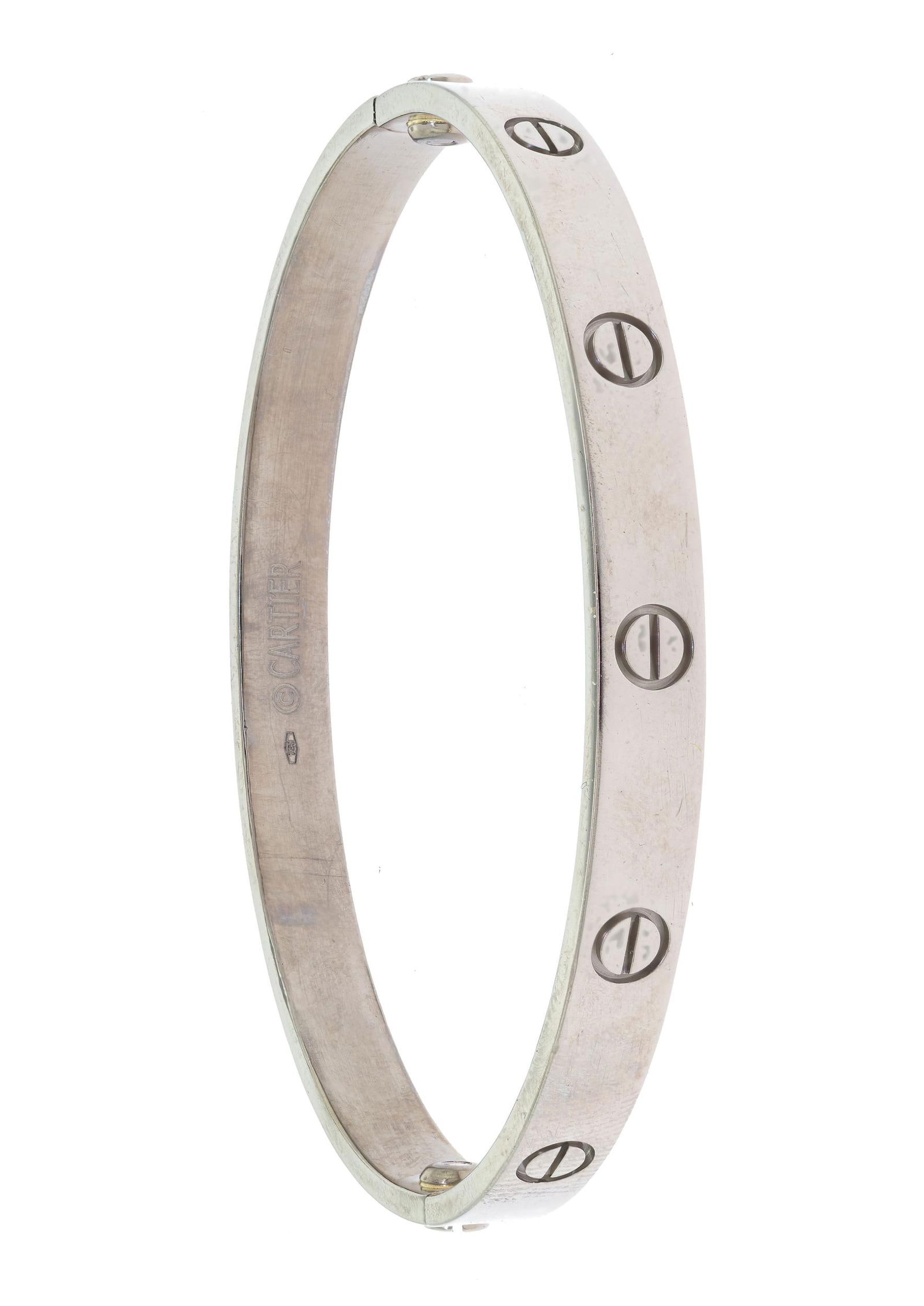 Cartier 18k White Gold Love Bracelet