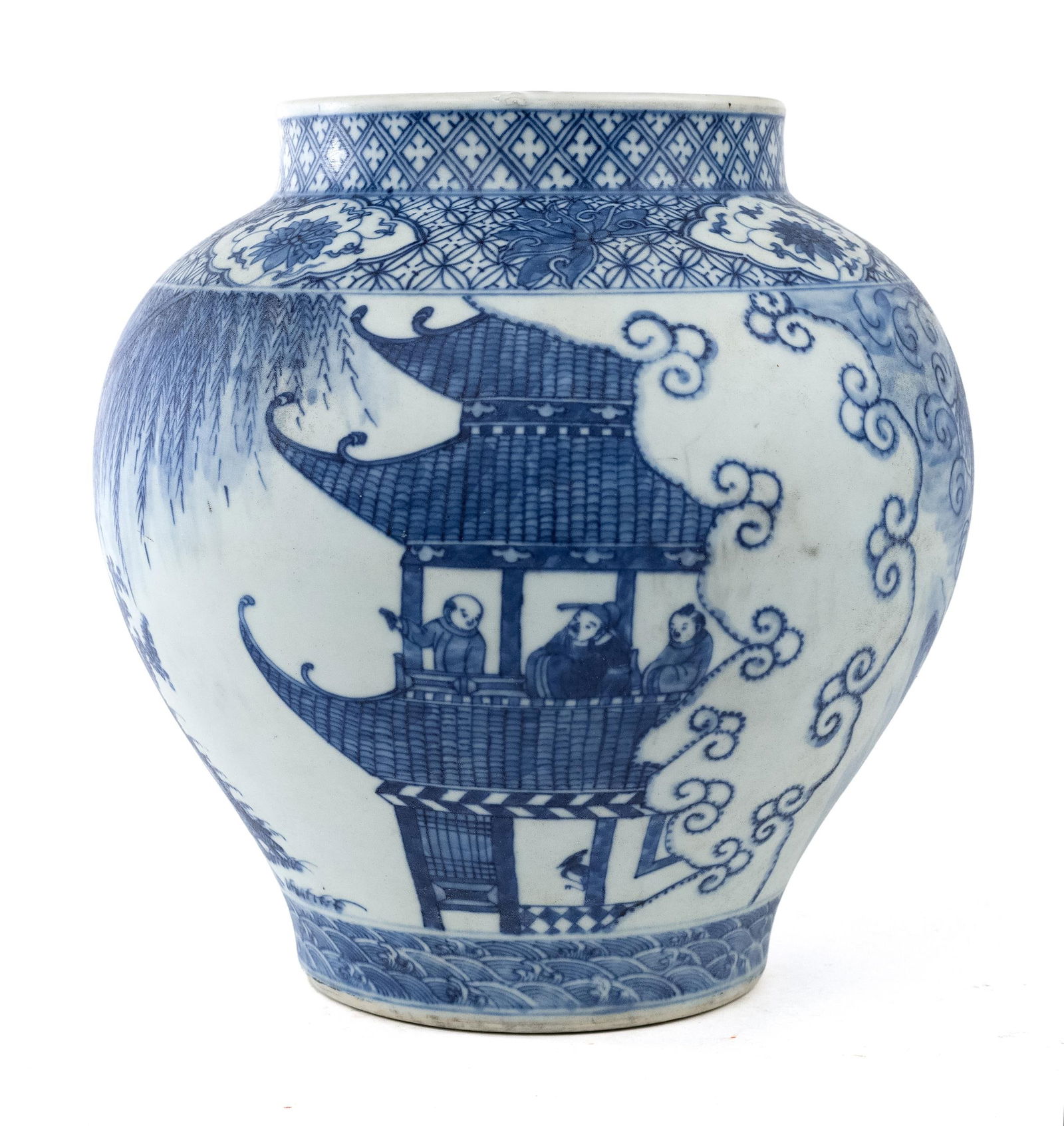 16TH C. CHINESE BLUE AND WHITE CHINESE JAR. (1 of 8)
