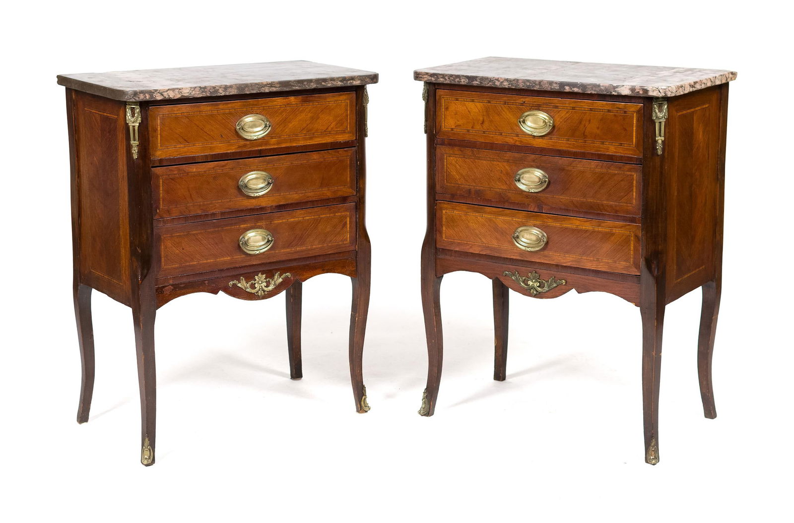 ANTIQUE FRENCH MARBLE TOP STANDS. (1 of 11)