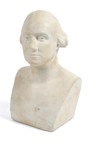 19TH OR EARLY 20TH C. MARBLE BUST GEORGE WASHINGTON.